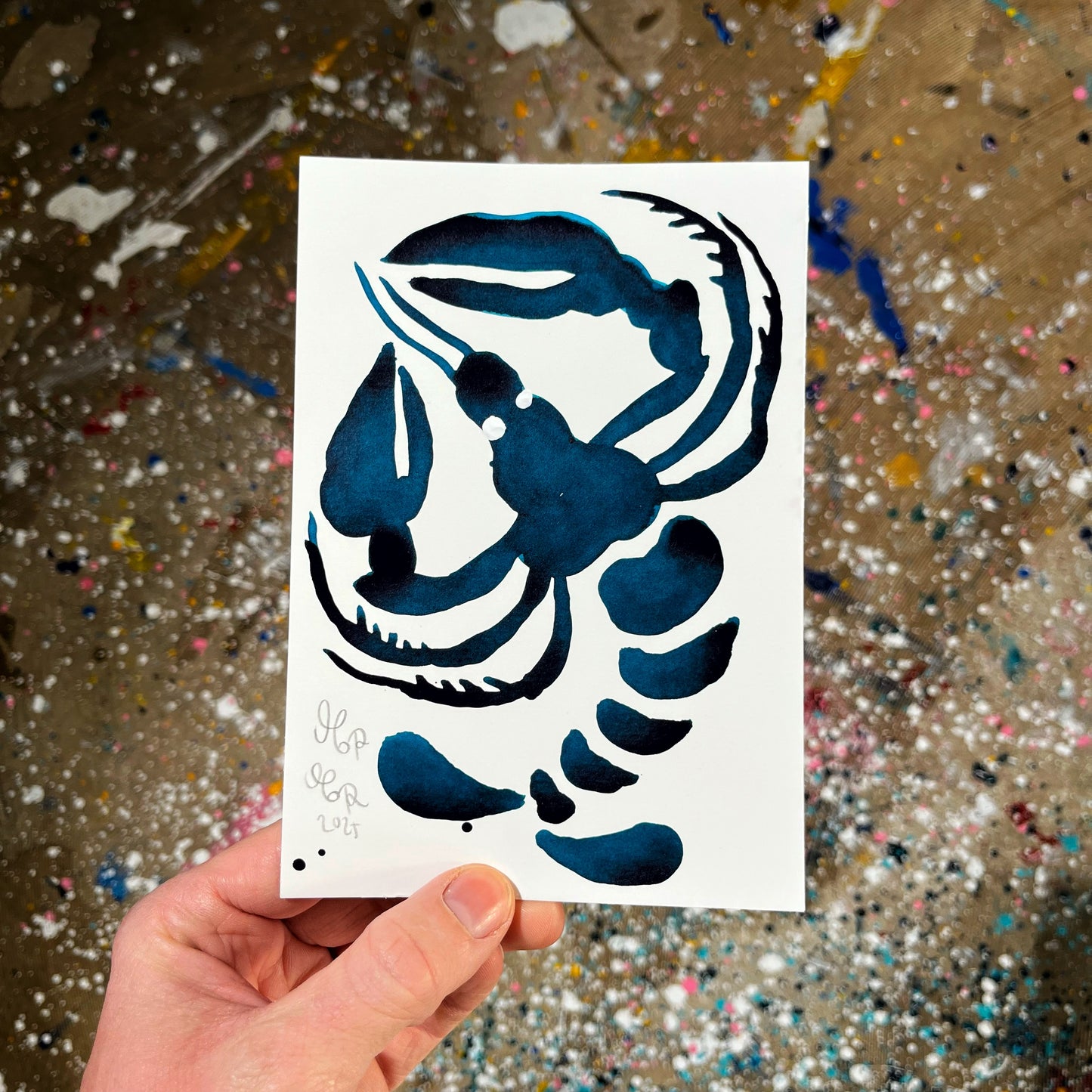 Hummer Blå - 18x12,5 cm