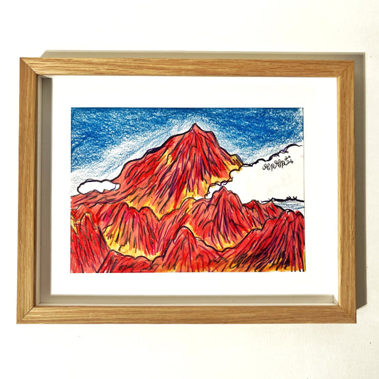 Meget kendt bjerg - 23x29 cm