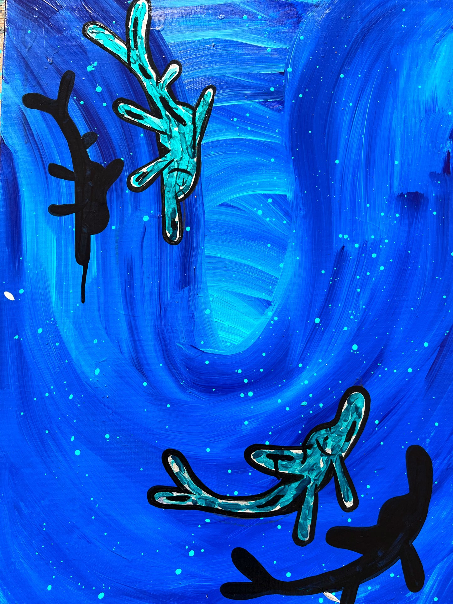 På dybt vand - 70x50 cm