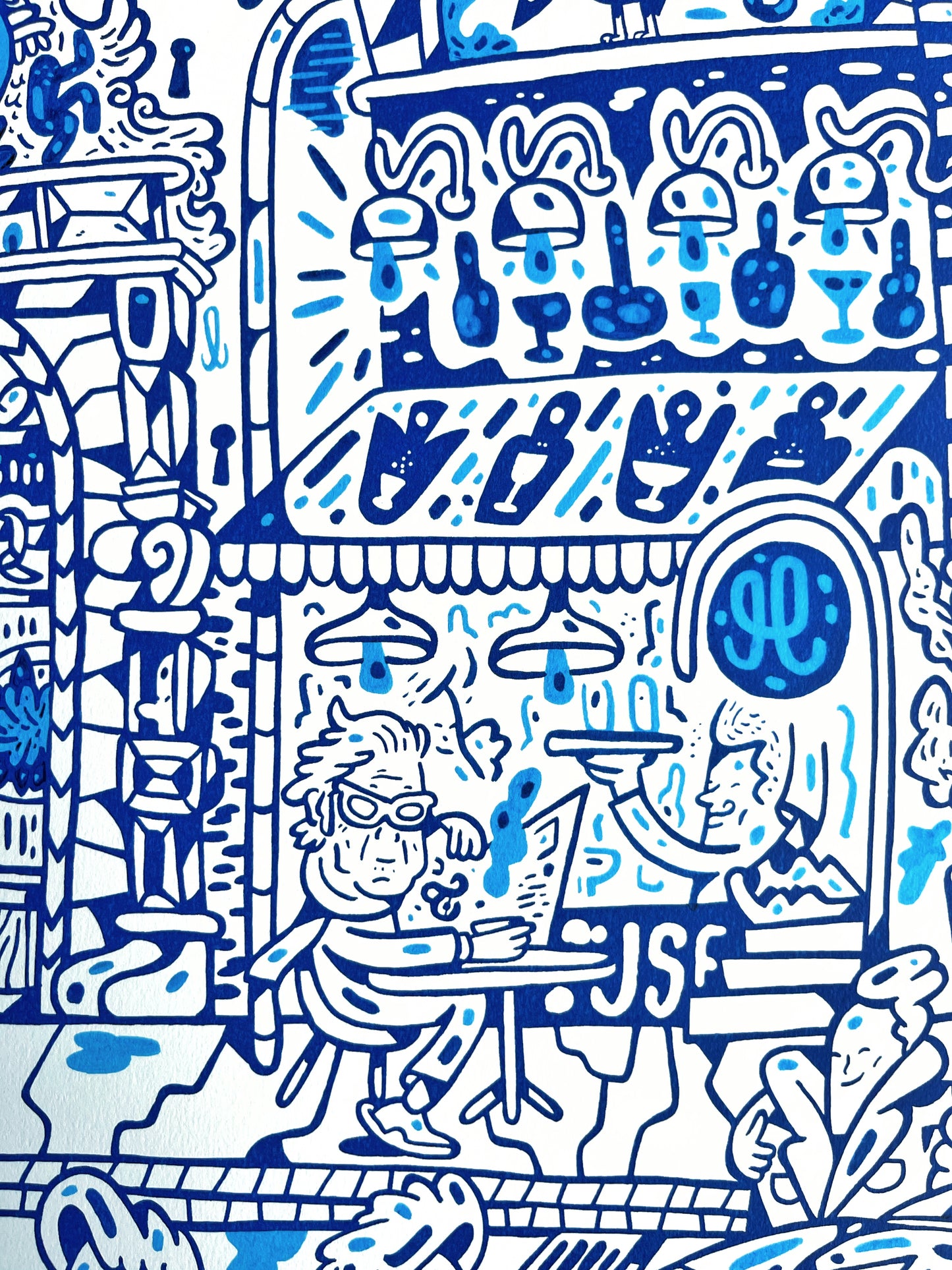 Jørgen Leth læser avisen - A3 størrelse 🗞️