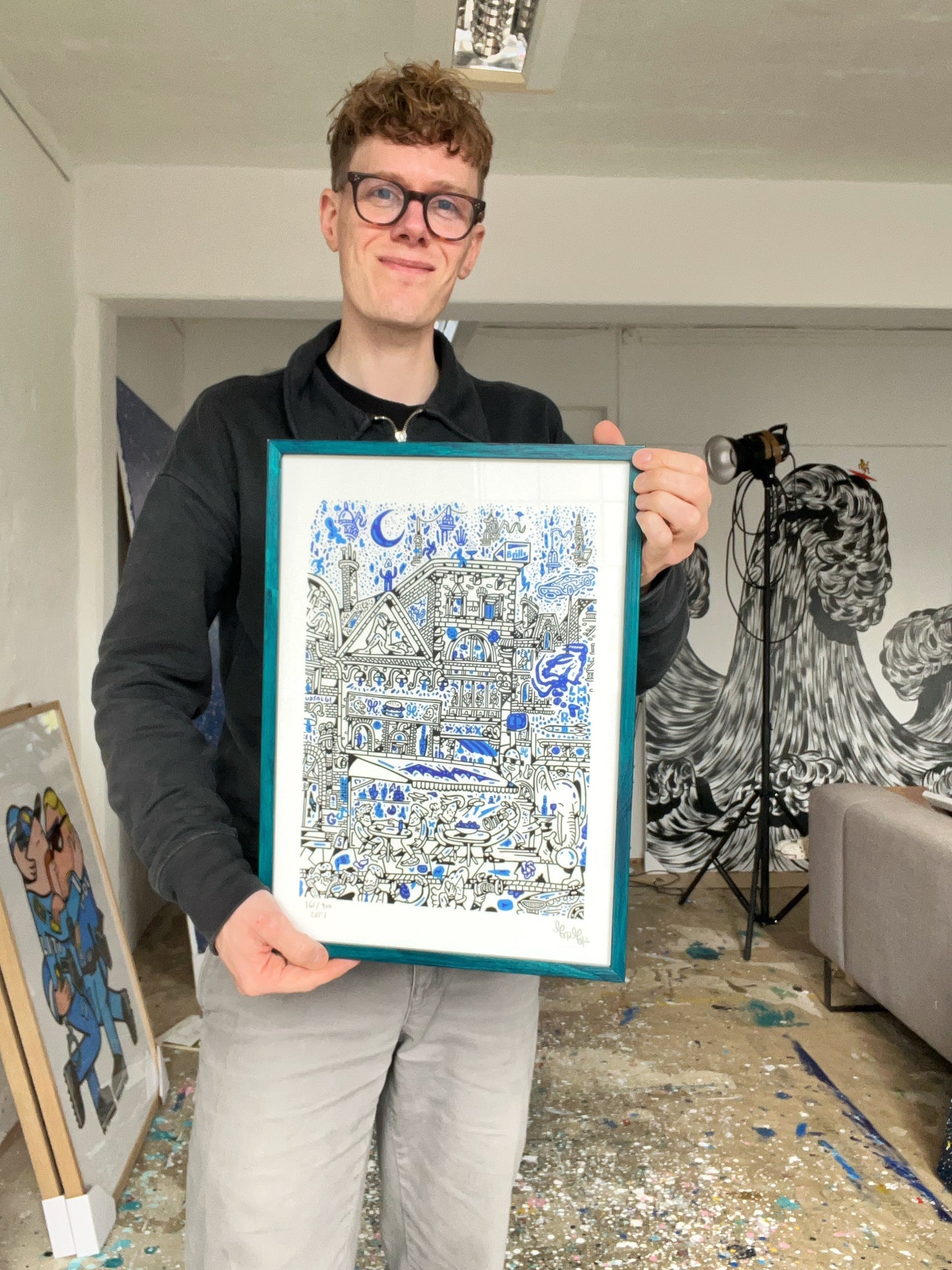 Få tilbage! Indrammet Fremtiden er her - A3 størrelse