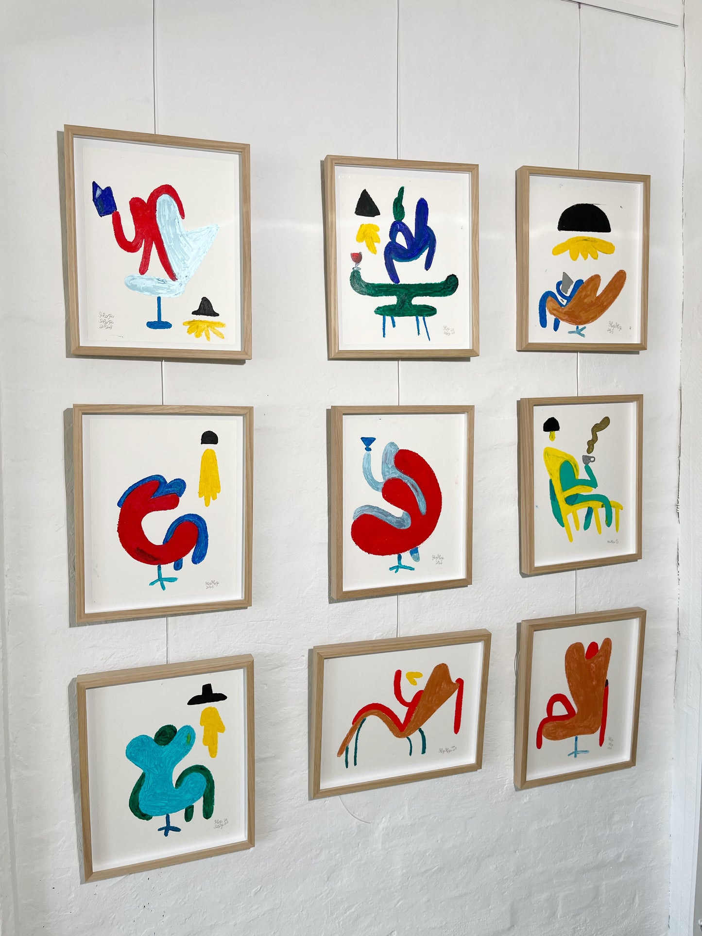 Hjemme med telefon - 34x41 cm