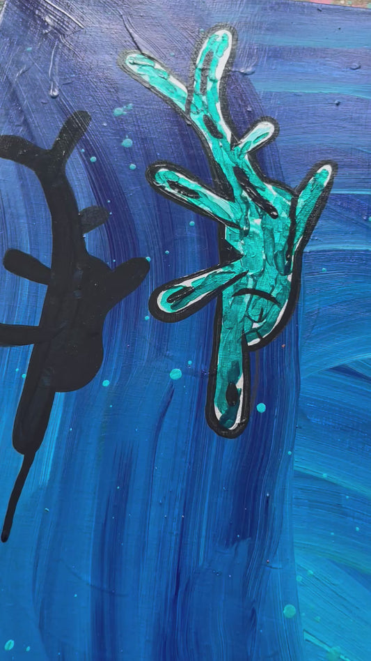 På dybt vand - 70x50 cm