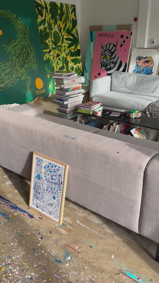 Jørgen Leth læser avisen - A3 størrelse 🗞️